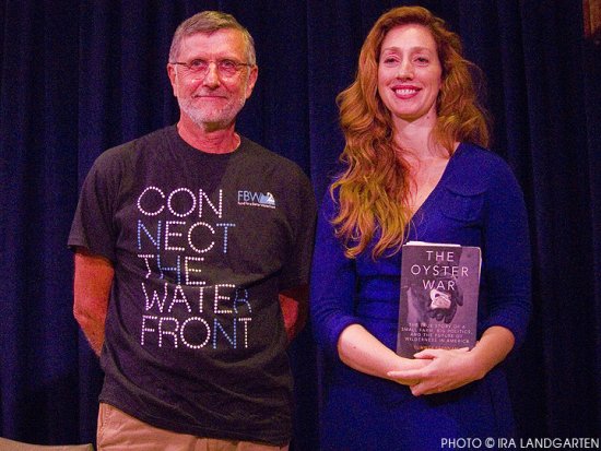 FBW's Ron Hine and author Summer Brennan at Little City Books on October 1, 2015.